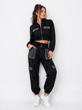Black Studded Women's Travel set